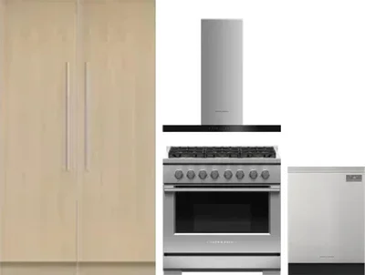 5 Piece Package Includes Refrigerator, Freezer, Range, Hood And Dishwasher